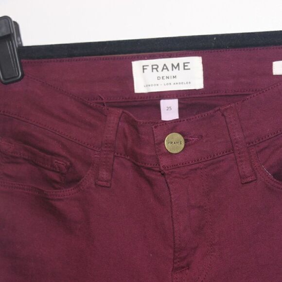Frame Mid Rise Le Skinny de Jeanne Jean women Size 25 - Picture 4 of 13